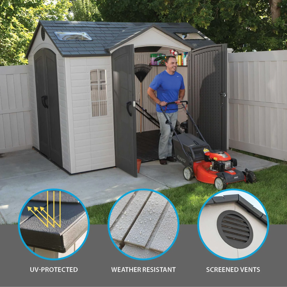 Lifetime 10 Ft. X 8 Ft. Outdoor Storage Shed - 60001