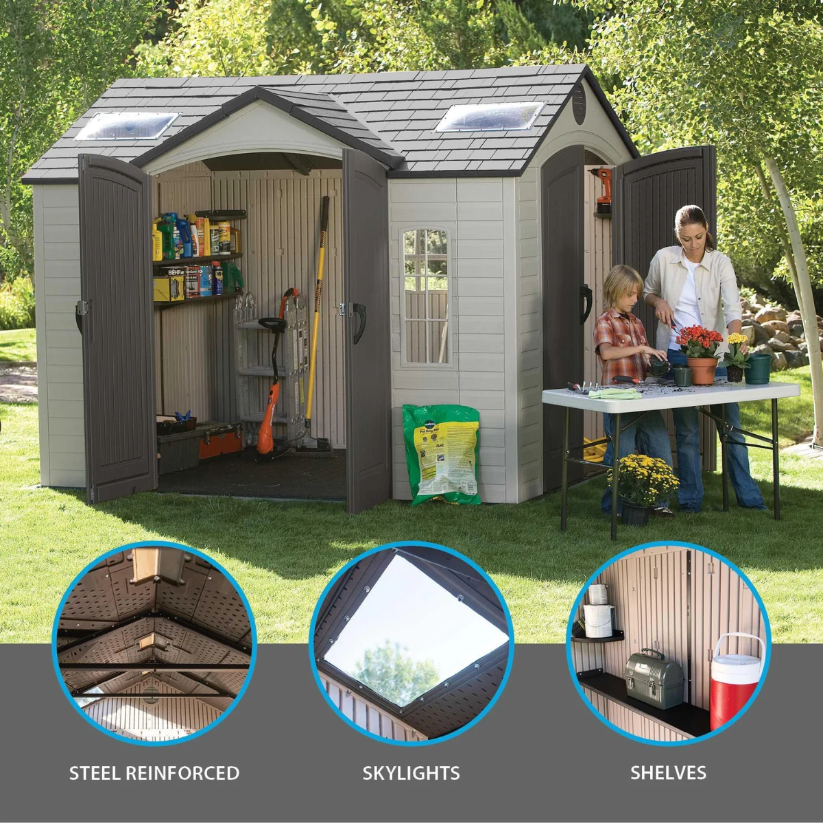 Lifetime 10 Ft. X 8 Ft. Outdoor Storage Shed - 60001